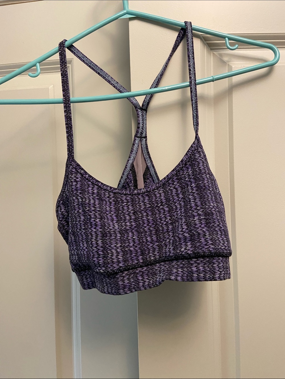 lululemon athletica Flow Y Purple Space-Dye Strappy Sports Bra
